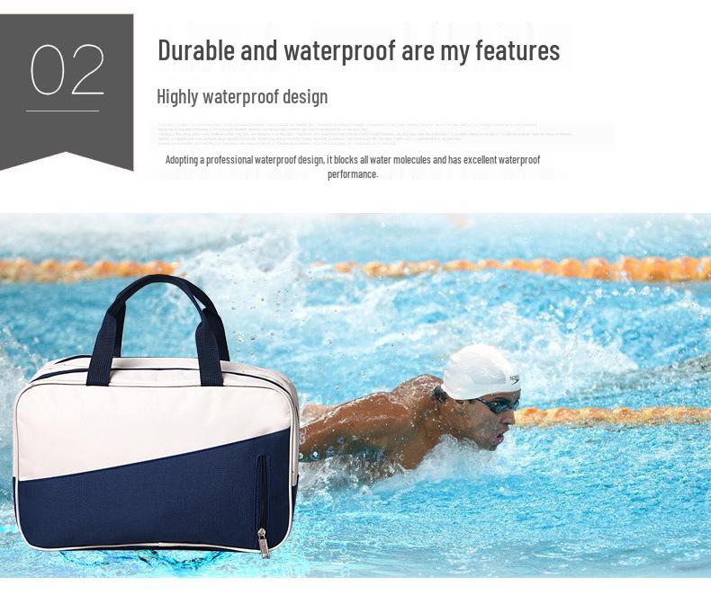 Waterdichte Oxford Doek Zwem & Make-up Tas - Nat/Droog Scheiding, Grote Capaciteit Sportschool & Toiletartikelen Opberging