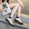 Soft leather Martin boots autumn and winter new non-slip warm short boots velvet fashion versatile women's shoes casual shoes