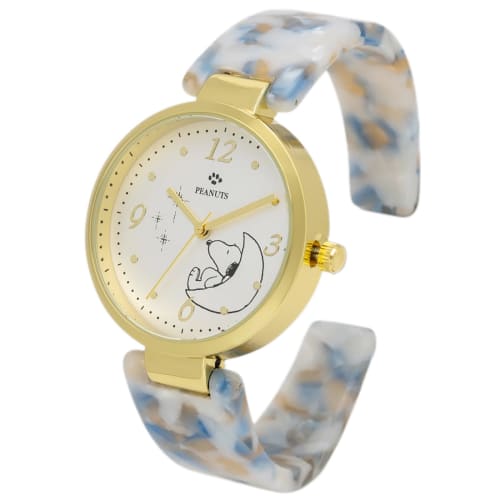 

Fieldwork Snoopy Analog Acrylic Bangle Watch, Blue, PNT038-2, Women s