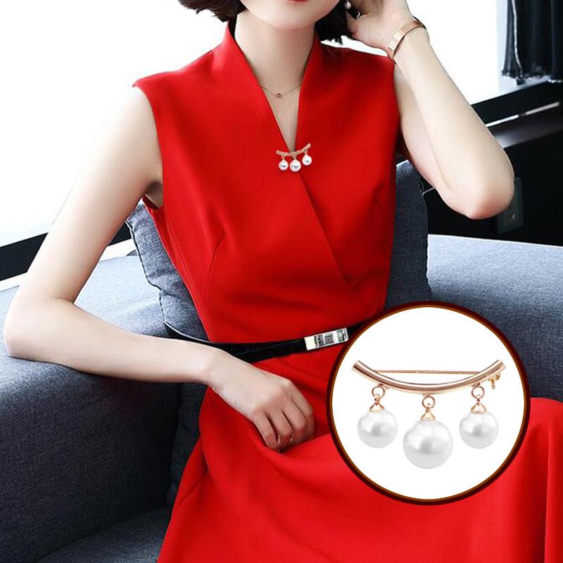Simple Imitation Pearl Brooch Women's Accessories