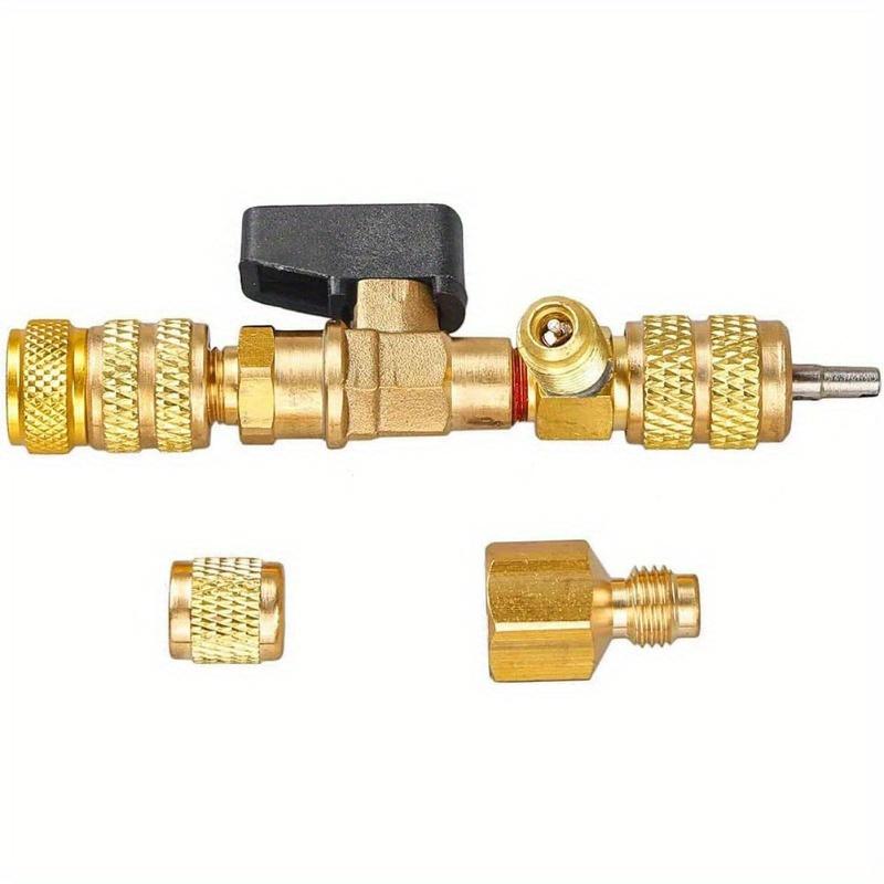 LSLANSOON HVAC Valve Core Remover Installer with Dual Size SAE 1/4 & 5/16 Port Air Conditioning Line Repair Tools for R22 R410A