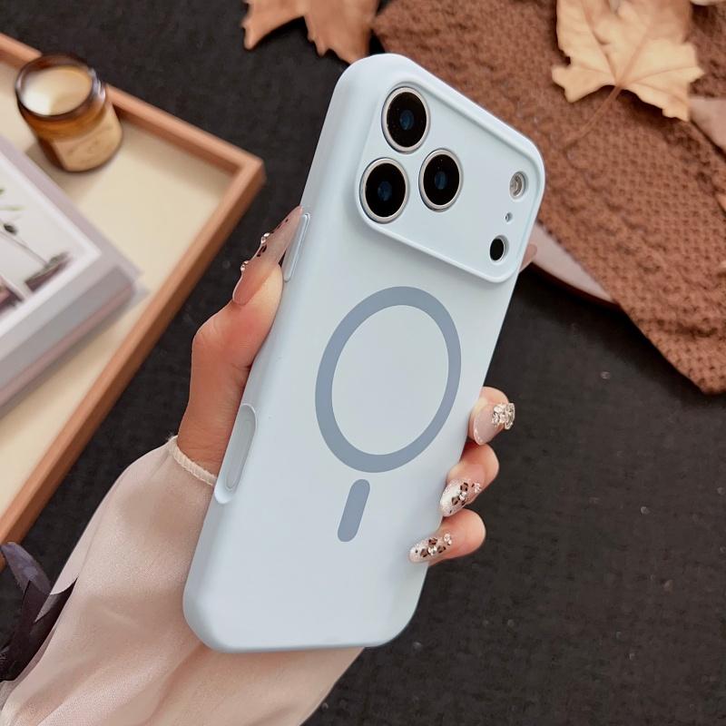 Luxury  Liquid Silicone For Magsafe Case For iPhone 17 Air 16 15 14 13 12 Pro Max Wireless Charging Soft Bumper Cover