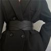 Black Fashionable Youthful Wide Waist Belt For Women Trendy Dress Accessory For Every Occasion
