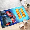 Custom Blaze and the Monster Machines Mat Personalized Name, Polyester Washable Indoor Entryway Rug, Gift for Christmas, Easter, Thanksgiving Day