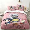 N-Narutos 3pc Set Perfect for Bedroom Use Comfortable Bedding Set Includes a Duvet Cover and Two Pillowcases Ideal Birthday or Christmas Gift