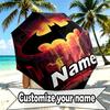 Custom Name Personalized Batman Print Umbrella, Auto Open Close, 8‑Rib Sturdy Frame, Commute Camping Hiking Use, Birthday Gift