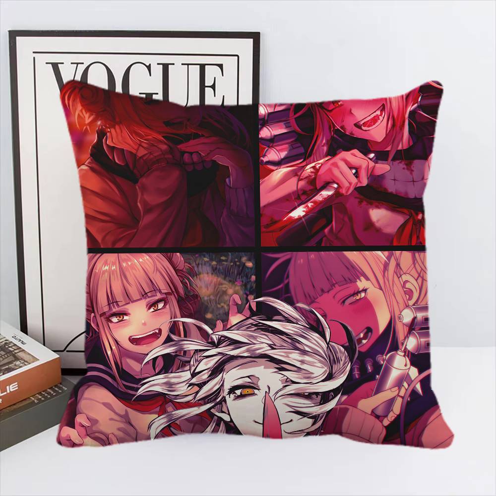Anime My Hero Academia Himiko Toga Pillow Case Square Pillow Bedroom Sofa Leisure Comfort Cushion Home Decoration
