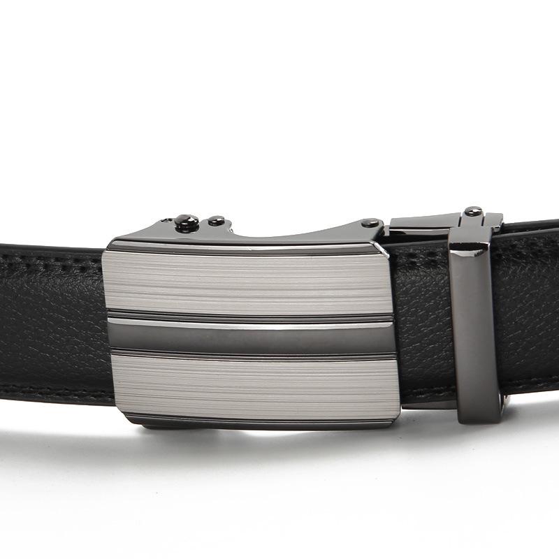 Men's Real Cowhide Belt Automatic Buckle Business and Casual Second Layer Cowhide Men's Waist Belt