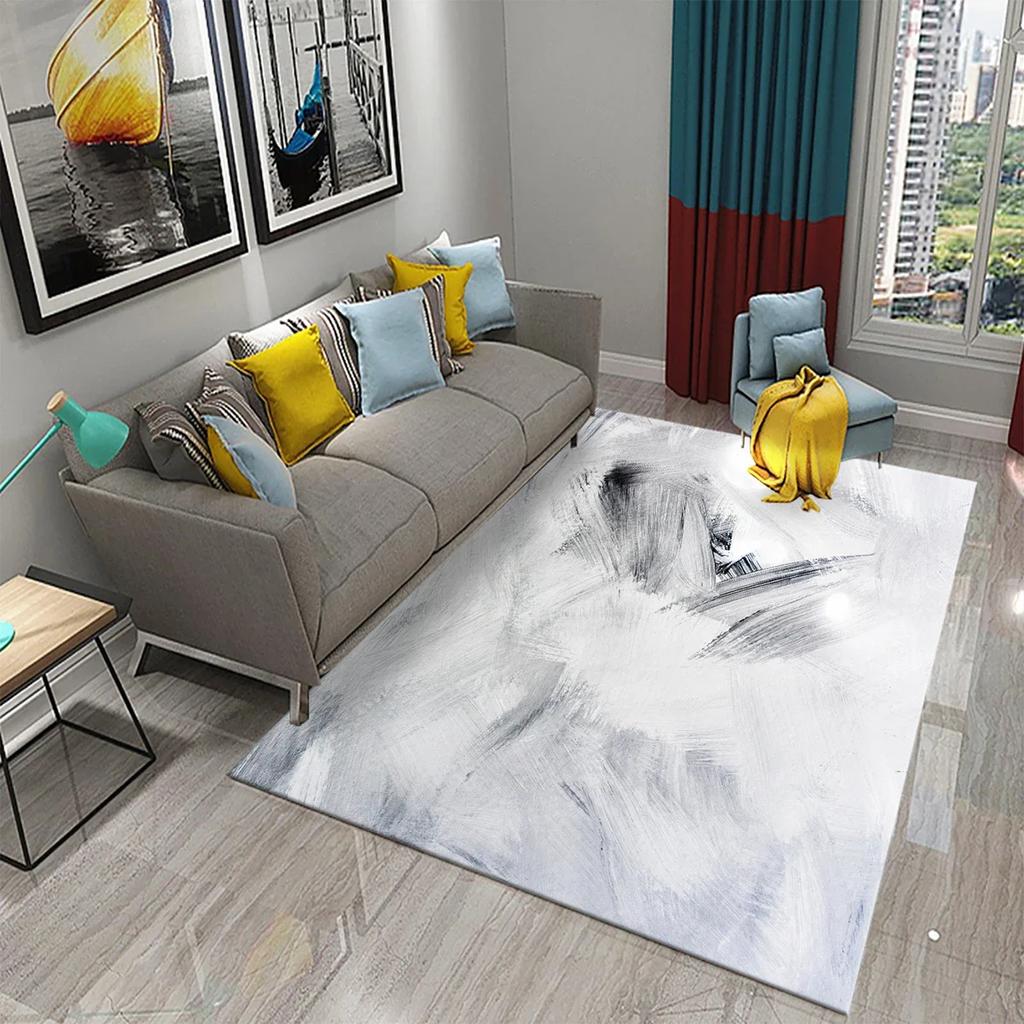 Dark Green Marbling Carpet Abstract Marble Pattern Rug Golden  Stone Texture Rectangle Area Rugs Living Room Bedroom Decor Mats