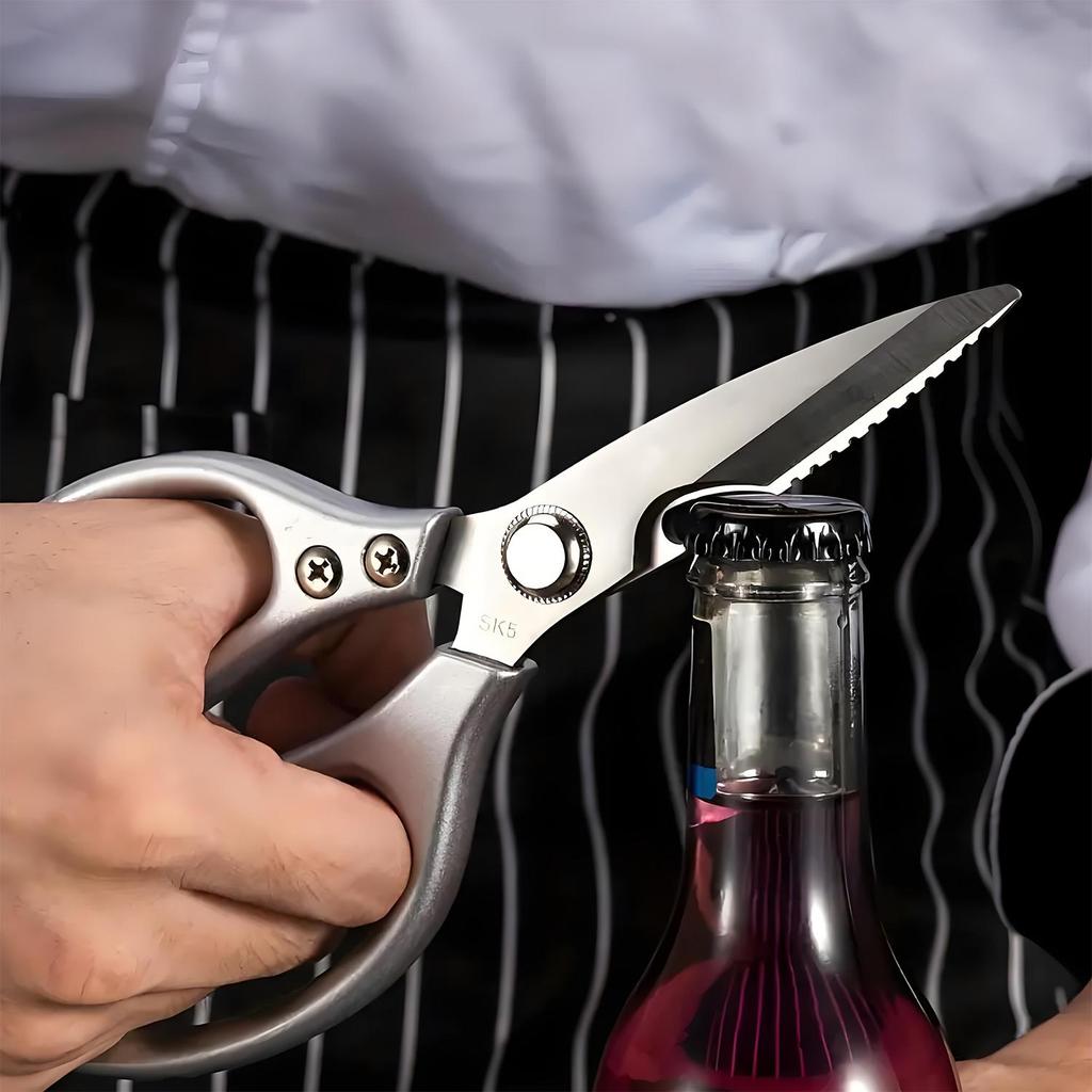 Küchenschere aus Edelstahl, Mehrzweck-Küchenschere SK5 für schwierige Schneideaufgaben – ideal für Knochen, Geflügel, Fisch und mehr