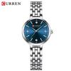 CURREN 9106 Women's Waterproof Quartz Casual Watch with Steel Band