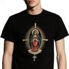 Miraculous Medal Catholic Virgin Mary Sacred Heart T-Shirt 100% Cotton O-Neck Summer Short Slee