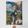 Anime V-Violet Evergarden-n Throw Thick Comfort Flannel Quilt, Multi-scene Use Indoor Outdoor Daily Nap