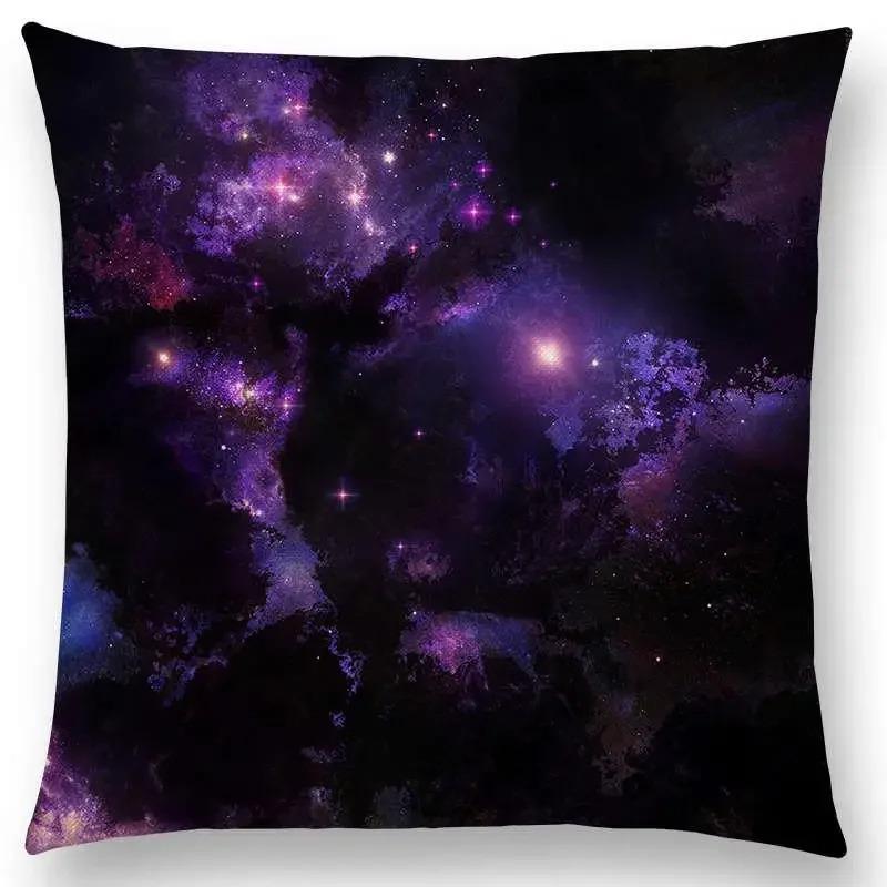 Pillowcase Night Sky Gorgeous Nebula Distant Galaxy Mysterious Universe Cushion Cover Home Decoration Sofa Home