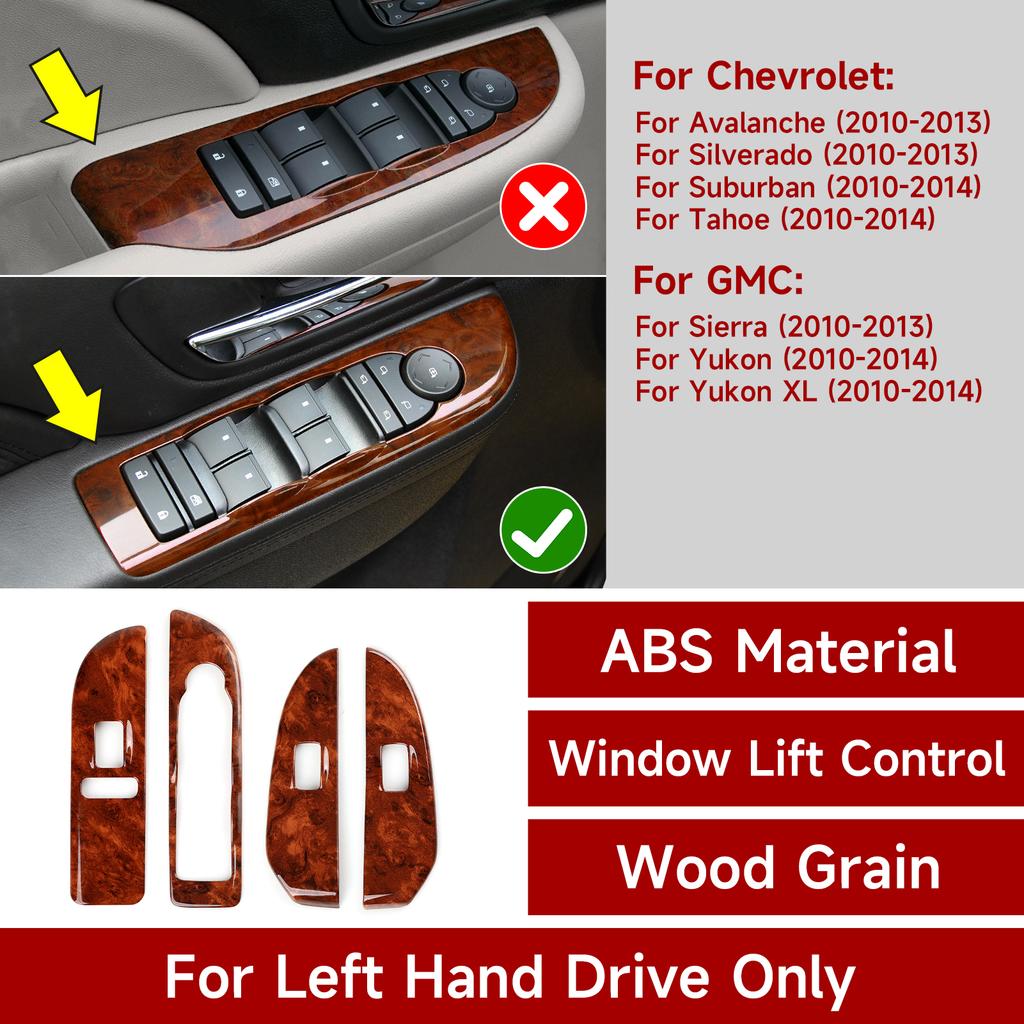 Adesivo Interno per Vano Portaoggetti Bracciolo Centrale Auto per Chevrolet Avalanche Silverado Suburban Tahoe GMC Sierra Yukon XL Accessori