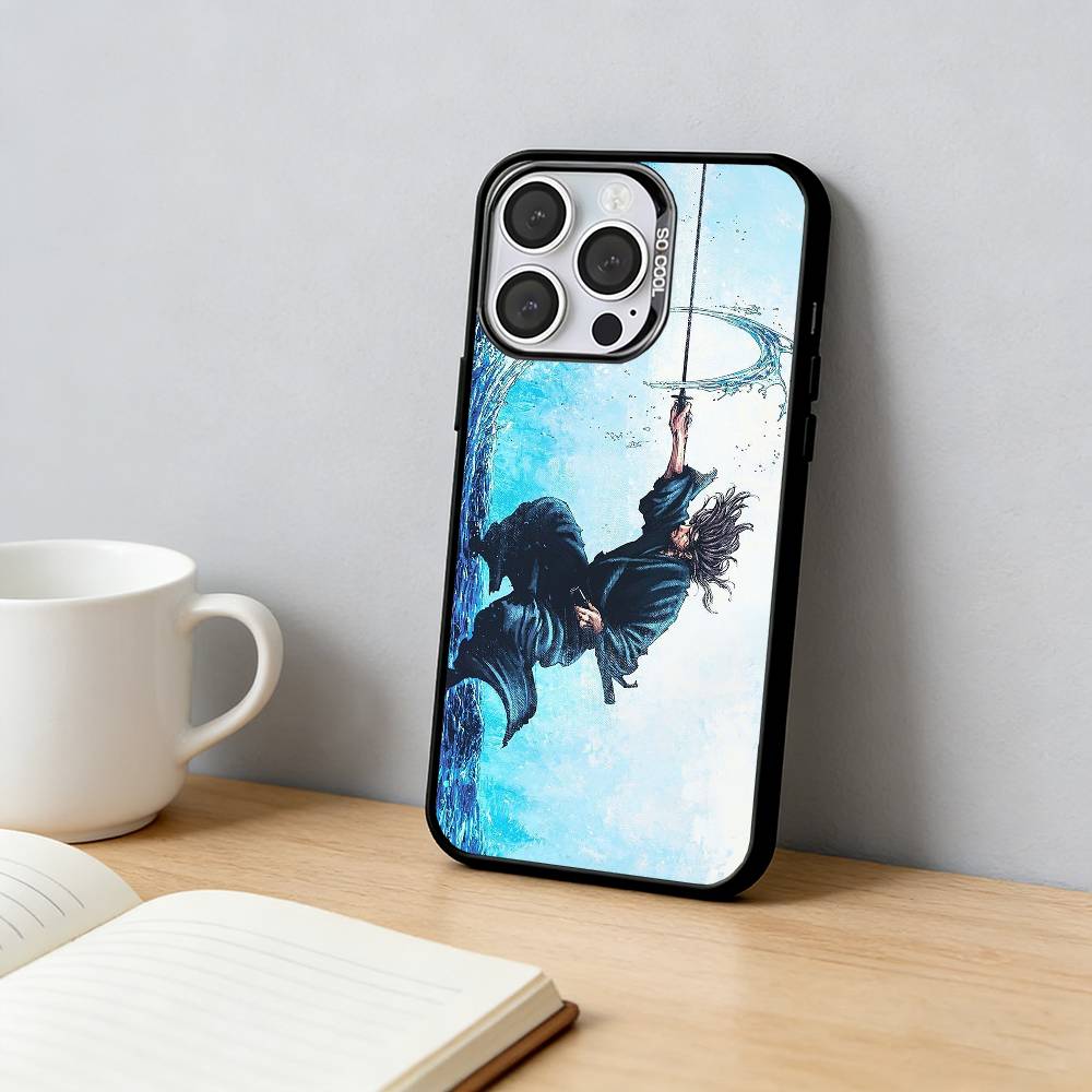 

Чехол для телефона с изображением аниме V-Vagabond S-Samurai для iPhone 17,16,15,14,13,12,11 Plus,Pro Max,XS, Цветной Серебряный Покрытый Внутренний Чехол iPhone15pro