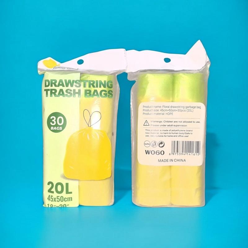 

Мусорные мешки с ароматом на шнурке 45x50 см - утолщенные большие ароматизированные мусорные мешки с ручками, 4 аромата (Роза/Лаванда/Лимон/Ваниль) Approximately45X50cm