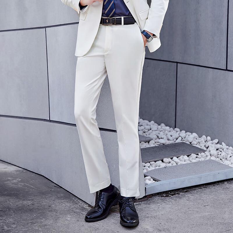 Męskie spodnie biznesowe o prostym kroju, slim fit