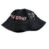 Korean Style Children's Denim Hat: Graffiti Print, Unisex, Stylish Sun Protection