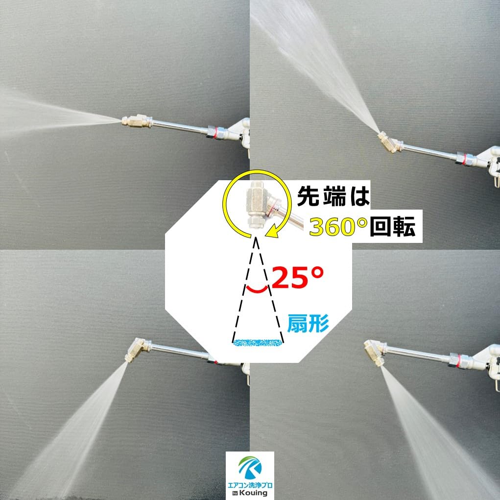 Kit Pistolet à Buse de Nettoyage de Climatiseur pour HiKOKI 4m Bleu Ciel Pour Nettoyeur Haute Pression Sans Fil HiKOKI Embout rotatif à 360 degrés Tuyau haute pression est