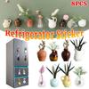 Mini Vase Fridge Design Magnets Lightweight Ceramics Vase Fridge Magnet Wear Resist Creative Message Sticker for Air Conditioner