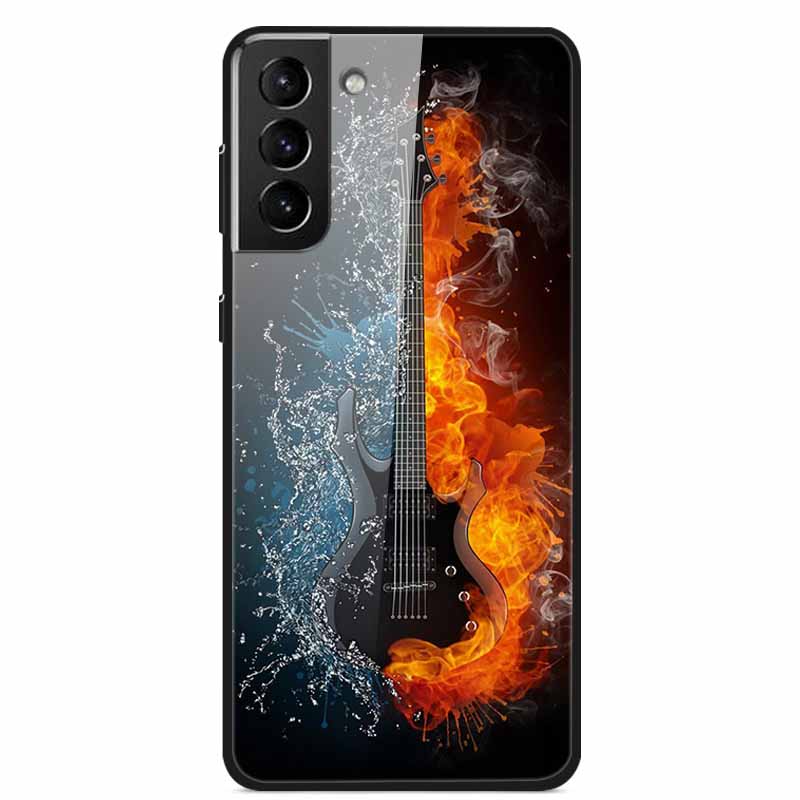 For Samsung S22 5G Cases S22Plus S22Ultra 5G Tempered Glass Hard Back Cover for Samsung Galaxy S22 Plus Case S22Ultra S22+ Cover