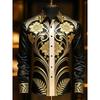 Men's Long Sleeved Shirt with 3D Feather Print Design, Fashionable and Luxurious Print, Comfortable and Soft Top