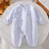 Casual Outfit Lace Up Baby Romper Long Pants Climb Baby Bodysuit Foot-Cover Frogsuit  Boy Girl
