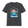 Team Boy Baby Gender Reveal Party Announcement T Shirt vintage Washed Stylish graphic Soft designer clothes Casual Comfortable
