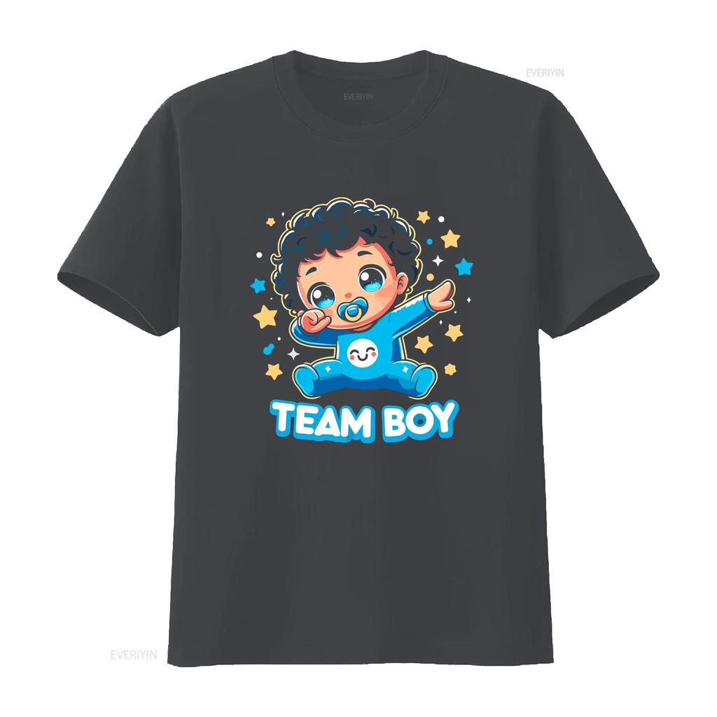 Team Boy Baby Gender Reveal Party Announcement T Shirt vintage Washed Stylish graphic Soft designer clothes Casual Comfortable