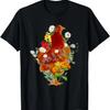 Cute Chicken Vintage Floral Botanical Flower Garden Tea T-Shirt