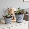 Retro Metall Pflanztopf Blumentopf mit Seilgriffen Antiker Pflanztopf für