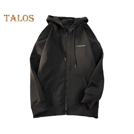 

Мужская толстовка с капюшоном на шнурке, свободная, с капюшоном, на молнии, кардиган, верхняя одежда с карманами, большой размер, спортивная куртка средней длины в американском стиле M чёрный