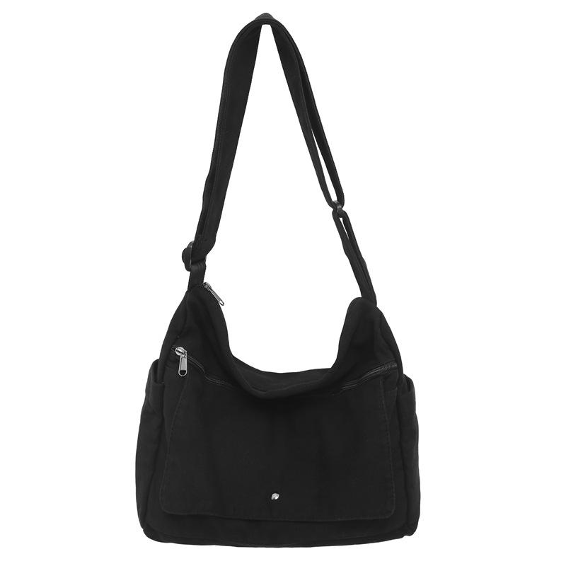 4-Color Large Capacity Canvas Crossbody Hobo Bag Durable Adjustable Trendy Sling Shoulder Bags Women Handbag Bolso Mujer