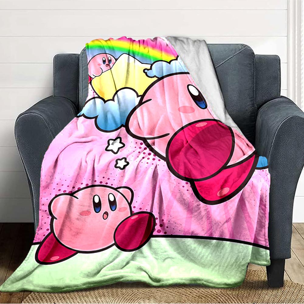 1 Stück Kirby1 Decke, Geschenk, für Männer und Frauen, Weiche Decke, Gut für Schlafsofa Couch Reisen, Leichte Flanelldecke