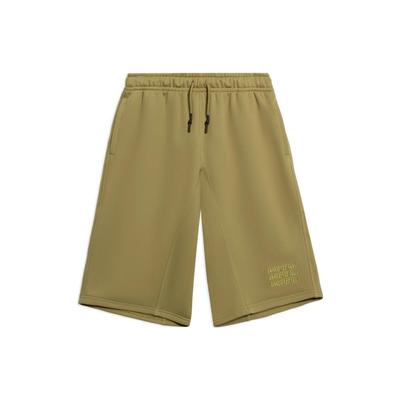 Li Ning CF Sports Lifestyle Series Solid Color Letter Embroidery Loose Straight Shorts Unisex Shorts Seed-Brown AKSS841-2