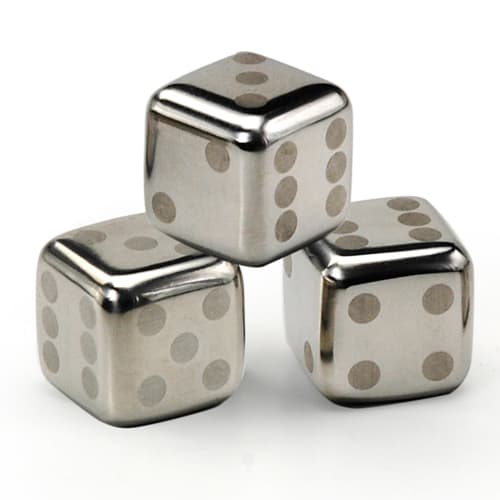 Stainless Steel No-Melting Ice Cubes, Approx. 2.5cm, Set of 3, Frozen Cube Gift, FC-2002A