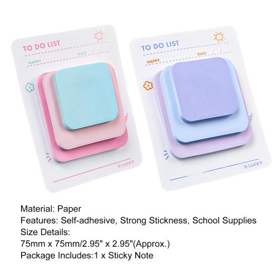 Sticky Note Self-adhesive Multifunctional Leave Message Stationery INS Memo Pad Post Stickers Office