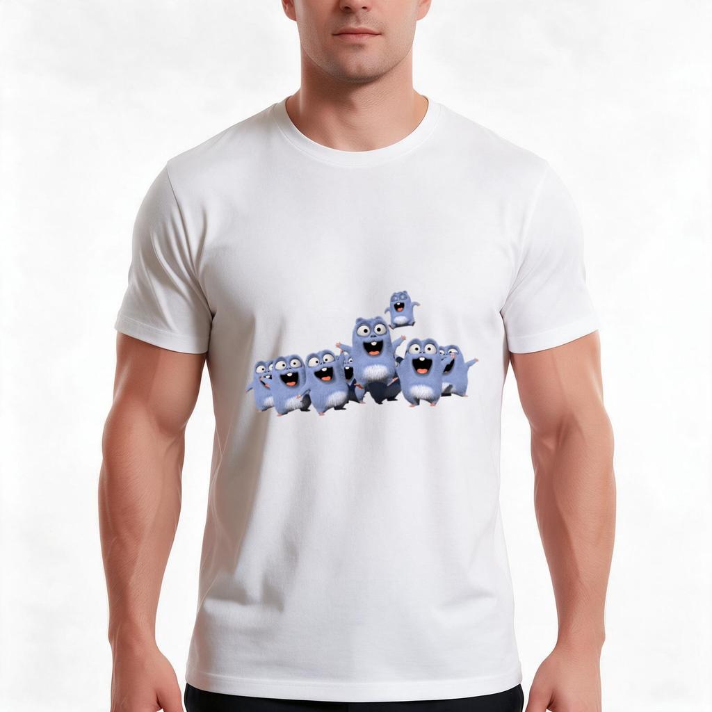 Happy Lemmings Tabodi And Grizzy Tshirt Summer Casual Cotton Tee Oversized Streetwear Tops Vintage Graphic Print
