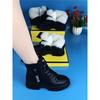 Platform Martin boots women's autumn and winter real soft leather short boots winter velvet cotton shoes leather snow boots
