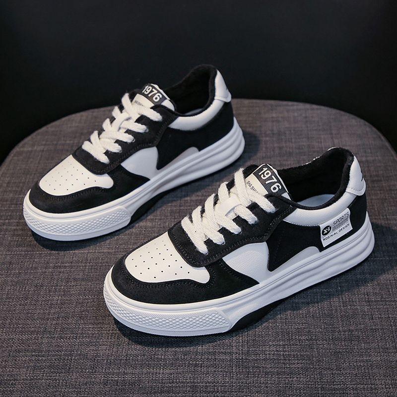 Thick baseplate shoes black and white panda 22 spring and summer new casual sports shoes thick baseplate shoes