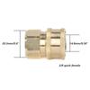 M22-14/15 threaded interface pure brass adapter, 3/8 quick connect can be used for connecting high-pressure cleaning machines