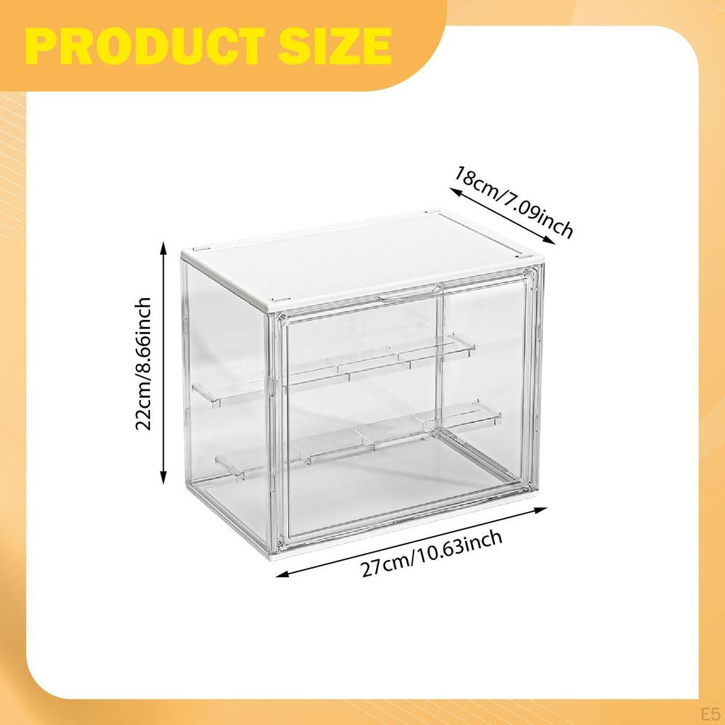 Clear Display Case for Figures Figure Portable Small Toys Container Countertop Modern