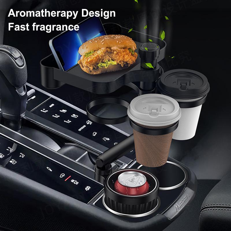 Tavă de extensie pentru pahare pentru mașină Tavă multifuncțională pentru suport de pahare cu funcție de 360 ​​de grade pentru depozitarea cheilor de gustări telefoane mobile