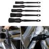 5 Piece Set of High Quality PP Material Detail Brushes Snake Handle Brush for Wheel Interiors and Tight Gaps