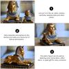 Gouden Egyptische Sfinx Standbeeld Figurine Hars Beeld Decoratie voor Huis Bureau nament Bruiloft Feest Decoratie Miniatuur Collectie