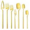 1810 Colorful Stainless Matte Steel Cutlery Dinnerware Set Knife Fruit Forks Spoons Dinner Set Kitchen Silverware Tableware Set