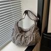 New Corduroy Crossbody Bag Polka Dot Large Capacity Shoulder Bag Butterfly Knot Tote Bag