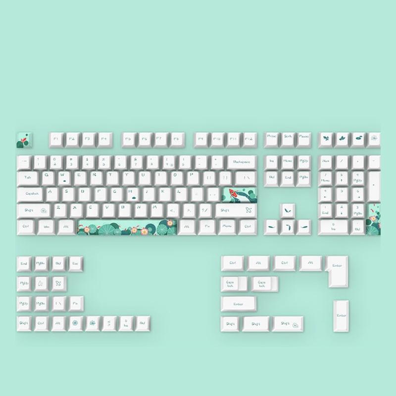 Höhen Tastenkappen für 108-Tasten 5-seitig Farbsublimation PBT Mechanische Tastatur Tastenkappen Passend für 61 64 84 87 96 98 Tastenfeld