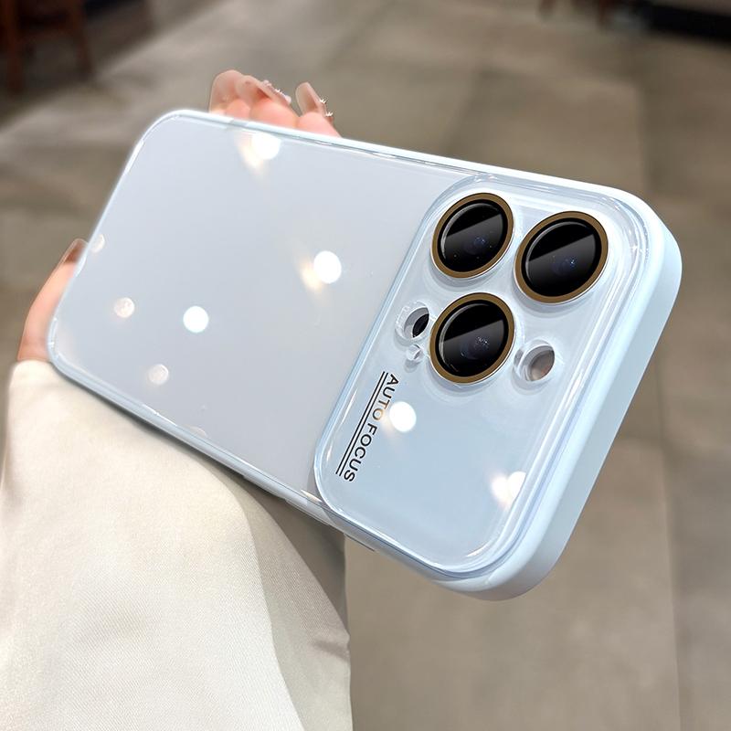 Luxury Candy Tempered Glass Camera Protection Case for iPhone 17 16 15 14 13 12 Pro Max Shockproof Bumper Armor Hard Cover Capa